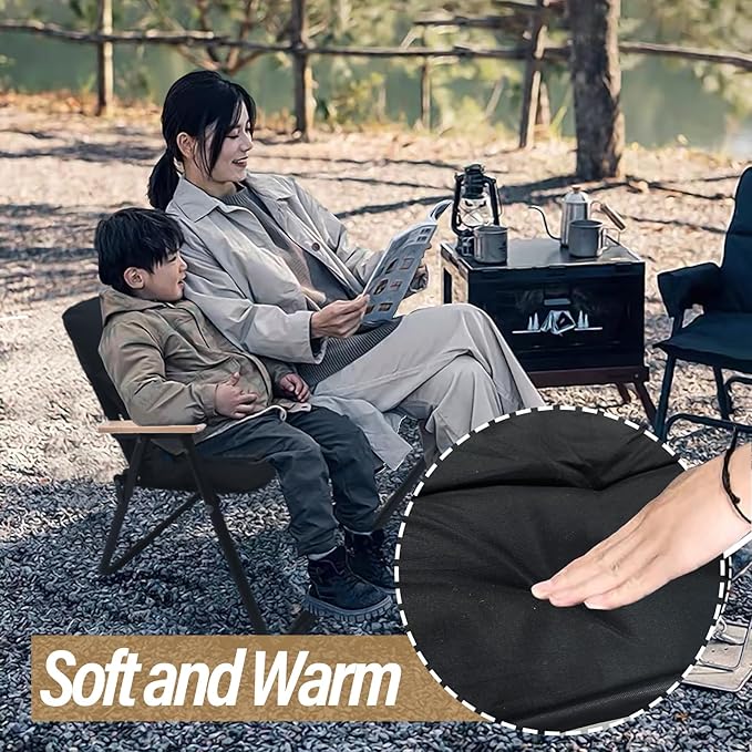 BDL Double Camping Chair Loveseat Heavy Duty Folding Double Seat Beach Chair with Cushion for Outdoor Travel Hiking Patio Beach
