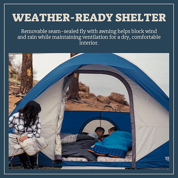 Wenzel Modified Dome Camping Tent for Car Camping, Traveling, Festivals, and More