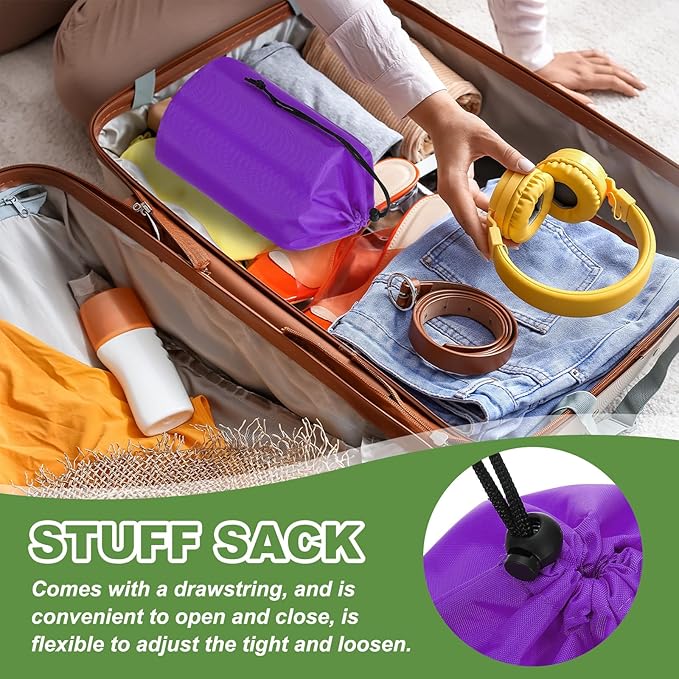 PATIKIL Stuff Sack, Waterproof Outdoor Storage Sack Portable Drawstring Dust Flap Bag Lightweight Sleeping Bag for Camping Hiking Backpacking