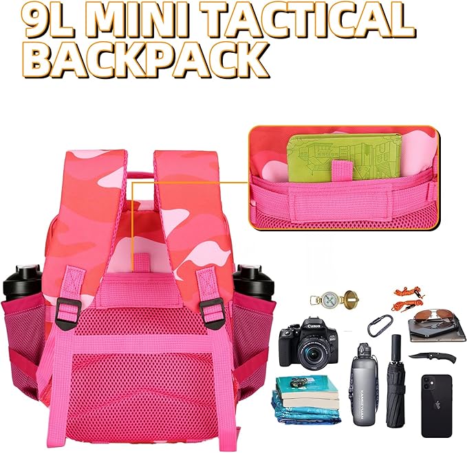 9L Mini Tactical Backpack for Men and Women Tactical Backpack Small for Hiking Small Tactical Bag Fitness Pack