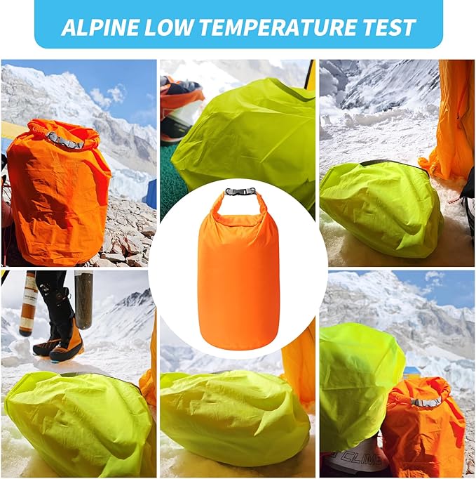 Dry Bag Set, Waterproof Small Lightweight Dry Bags for Paddle Board Kayaking, Fishing, Camping (Green, 2L+5L+10L)