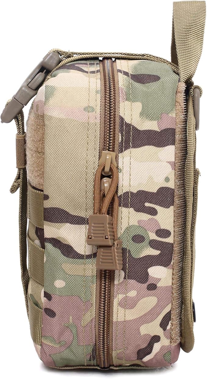 Molle Pouch, Sturdy 600D Nylon Tactical Medical Pouch,Rip-Away EMT First Aid Pouch (Bag Only)