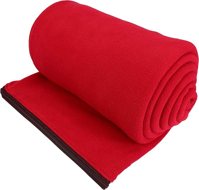 OSAGE RIVER Sleeping Bag Liner, Microfiber Fleece Travel Sheet Sleep Sack for Camping Travel Backpacking, Lightweight Zippered Sleeping Bag Inner Liner, Adults & Kids