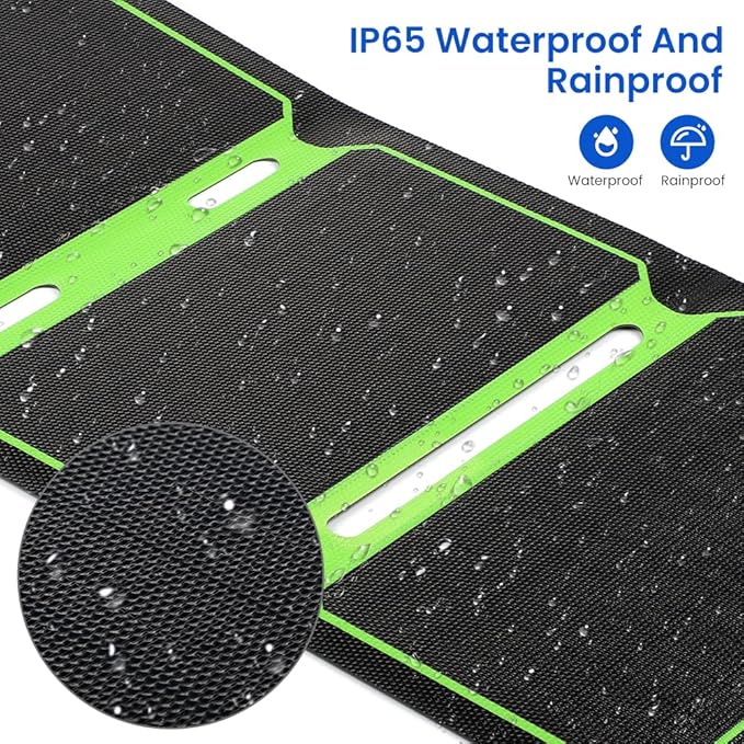 SUNYIMA Portable Solar Panels, 21W Monocrystalline Foldable Solar Panel Charger with USB QC3.0 Built-in Voltage Stabilization System for Smart Phone, Camping Lanterns, Small Fans Monitor
