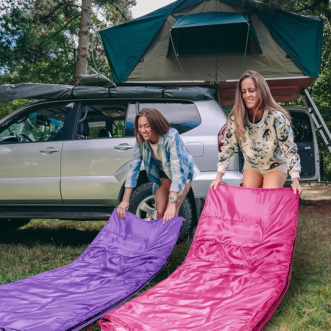 Tudomro 2 Pcs Camping Sleeping Bag for Adults, Lightweight Packable Waterproof Camping Gear Equipment to Keep Warm for Spring Summer Fall Indoor Outdoor Backpacking Hiking Travel