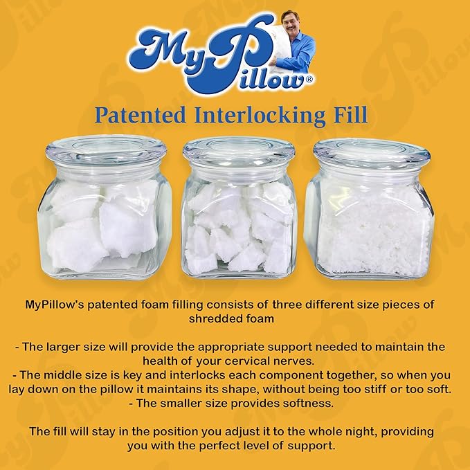 MyPillow Bedding Bed Pillows for Sleeping King Size, Set of 2, Pillow for Back, Stomach or Side Sleepers Classic Pillow [King, Medium]