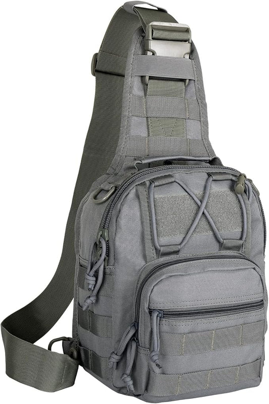 BOMTURN Tactical Backpack-1000D Waterproof Military Backpack/Laser-Cut/CCW Bags Sling Bag Tactical Satchel Shoulder Bag Men