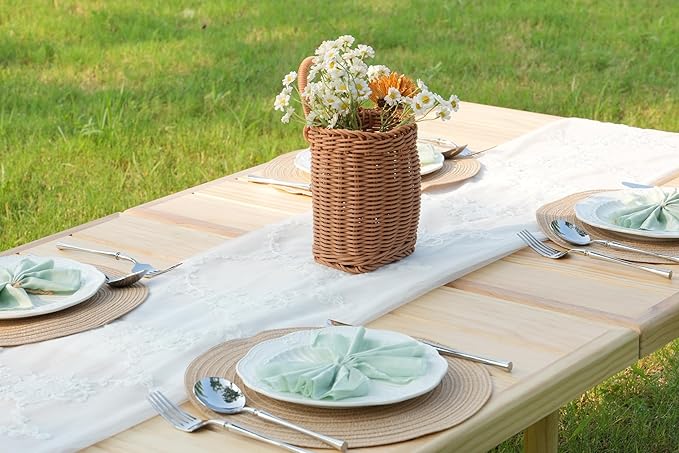 30 * 60 Low Picnic Table for Sitting on The Floor，Foldable Table for Patoi,Garden,Beach,Camping,with a Clear Varnish,Natural
