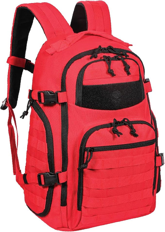 TRAILKICKER Military Tactical Backpack for Men, 35L Tactical Laptop Backpack, Tactical Bag Bug Out Bag, Army 3 Days Assault Pack - Red