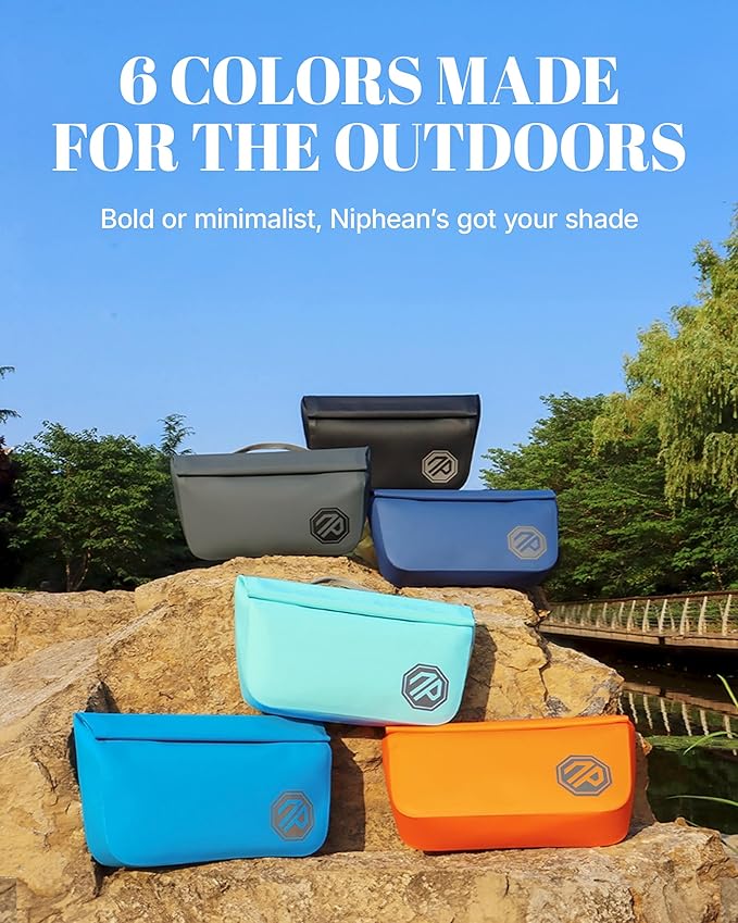 Niphean IPX7 Waterproof Fanny Pack with Magnetic One-Hand Closure, Durable Waterproof Dry Bag, for Kayaking, Paddle Boarding, Beach Cruise Essentials, 2.5L Phone Pouch Dry Bags for Men Women, Charcoal