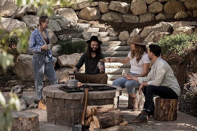 Barebones Enamel Cup Set- Enamel Coffee Mugs Set of 2 16-oz - Stainless Steel Rim Camping Mug for Indoor and Outdoor Use (Slate Gray)