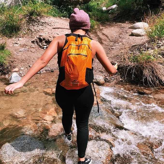 Daypack Ultralight Foldable Water-Resistant Nylon Durable & Tear-Resistant, Ideal for Hiking, Camping, Travel, Compact Size Fits Pocket