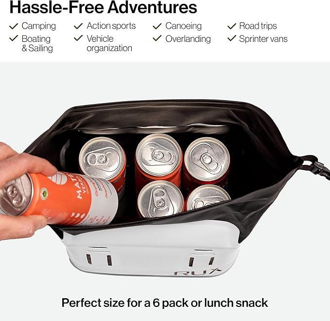 RUX 5L Cooler Cube - Our Small Cooler Bag is A Compact, Insulated Soft Cooler Perfect for Camping, Daily Carry, Or Van Life. Weatherproof, Modular, and Built to Go Anywhere.