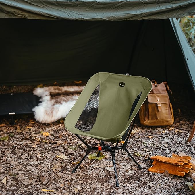 Naturehike YL01 Snap Camping Chair, 1 Second Setup Frame, 441lb Capacity, Portable Backpacking Chair with Storage Bag, Lightweight & Compact Folding Camp Chair for Backpacking Camping Fishing