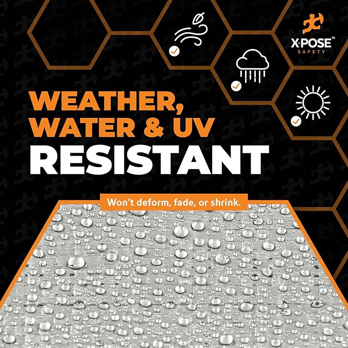 Heavy Duty Silver Poly Tarp 7' X 40' - Multipurpose Protective Cover - Durable, Waterproof, Weather Proof, Rip and Tear Resistant - Extra Thick 12 Mil Polyethylene - by Xpose Safety