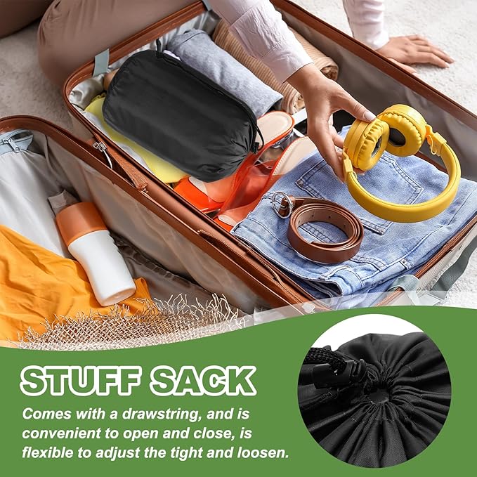 PATIKIL Stuff Sack, Waterproof Outdoor Storage Sack Portable Drawstring Dust Flap Bag for Hiking Backpacking