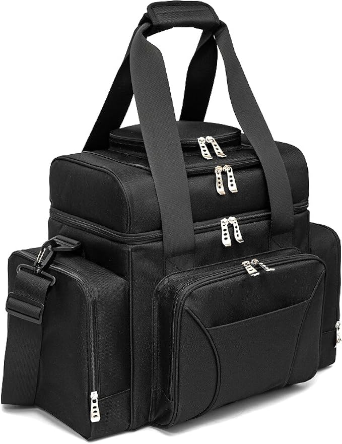 Extra Large Cooler Bag (15x12.5x9 in) with Leakproof Hard Liner. Two Insulated Compartment, Heavy Duty Fabric, Thick Insulation, Reinforced Stiches, Multiple Pockets, Durable Zipper.