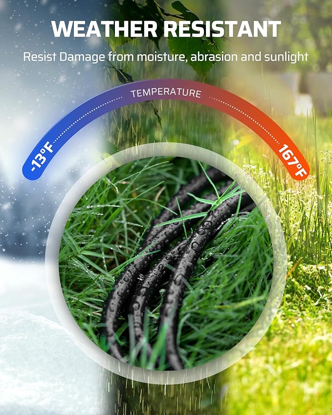 DEWENWILS Extension Cord Splitter 1 to 3, 18 Inch 16/3 Heavy Duty SJTW Wire, 3 Prong Outdoor Power Splitter for Halloween Decor Christmas Lights, ETL Listed, Black, Pack of 3…