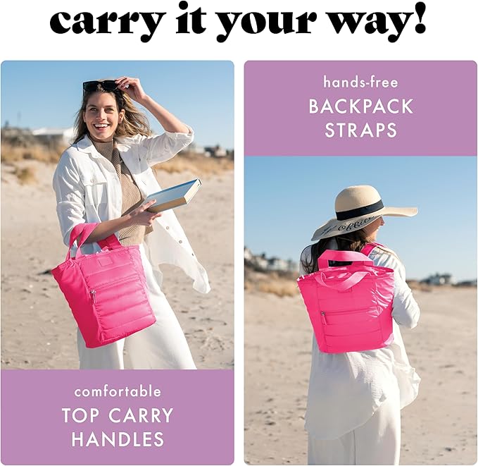 Fit & Fresh Carefree Cooler Collection – Insulated, Leakproof, Water-Resistant Tote & Mini Sling Bag for Summer Pool & Travel