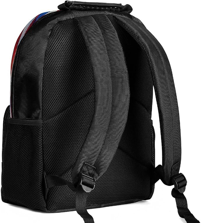 Daypack Polyester Anti-Theft Multipurpose Puerto Rico Flag Bookbag Big Capacity Gym Outdoor Hiking Backpack With Adjustable Shoulder Straps