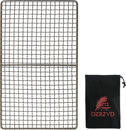 Mini Size Titanium Grill Grate for Backpacking Hiking Outdoor Camping Beach BBQ (Camping Fire Rated) - 10"X6.5"