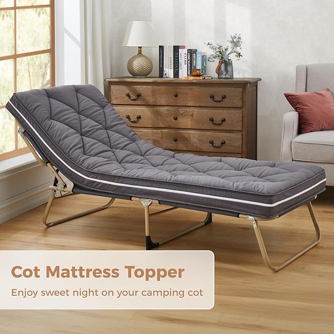 4Inch Narrow Twin Floor Mattress,3-Layer Structure Cot Mattress Topper,Gel Memory Foam,Removable Thickened Cover,Portable Roll Up Sleep Pad(75X30X4“)