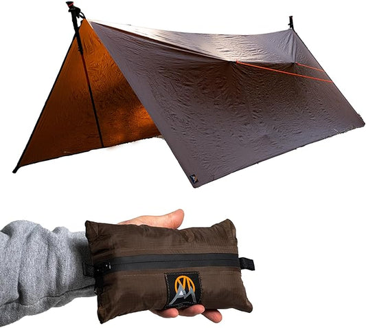 VIAM Outdoors | Granite Peak Ultralight Waterproo Tarp | 1.1oz | Coyote Brown