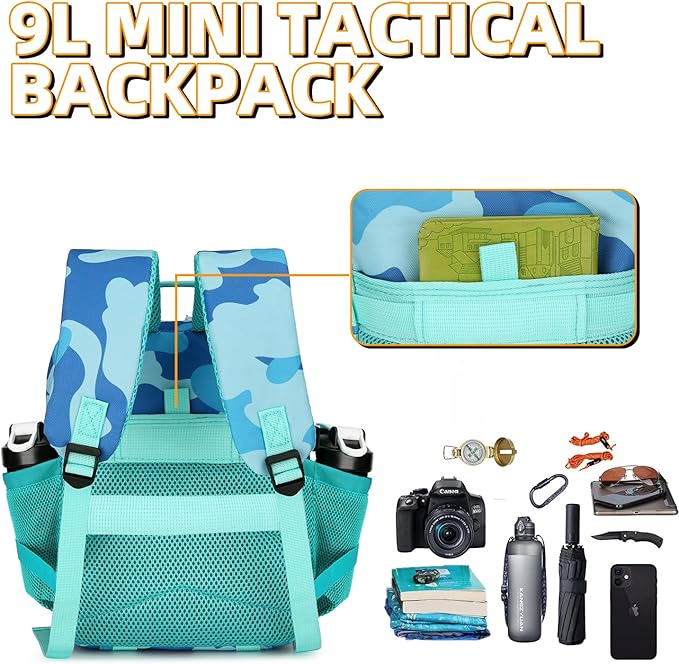 9L Mini Tactical Backpack for Men and Women Tactical Backpack Small for Hiking Small Tactical Bag Fitness Pack