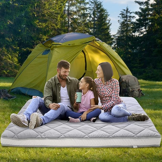 DoCred Twin Size Futon Mattress, Extra Thick Foldable Japanese Floor Mattress Memory Foam Sleeping Pad for Adults - Roll Up Mattress Tatami Mat Folding Sleeping Pad Breathable Floor Lounger Guest Bed