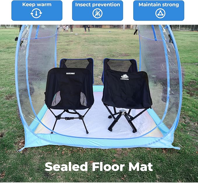 All Weather Proof Pod,Outdoor Weather Tent Sports Pod,540°View Bubble,Pop Up Screen House with Carry Bag,Screen Room for Sport Event,Camping,Fishing,Cheering