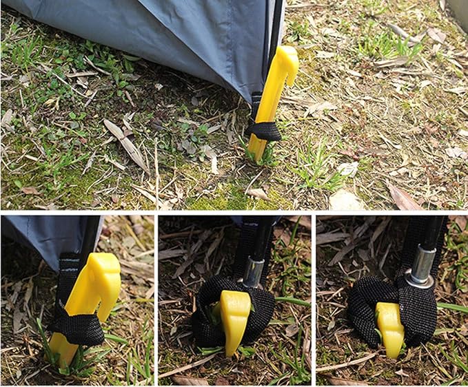 9 Inch Plastic Tent Stakes -24 pcs Heavy Duty and Larger Durable Tent Pegs Spike Hook for Campings Outdoor and Garden Lawn, Sturdy Canopy Stakes Accessories Suitable for Sand Beach Woods