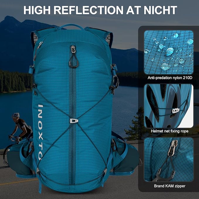 IX INOXTO Hydration Backpack, 20L Multipurpose Hiking Backpack with 2L Water Bladder, Water Backpack Insulated Hydration Pack Ideal for Hiking and Cycling