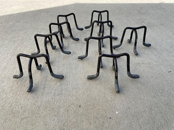 Sandbaggy 2 inch Metal Rebar Support Chairs - Plastic Dipped Legs - Rebar #3 to #5 - Concrete Wire Mesh Stands, Seat for Footings, Slabs, Walls (50, 2")