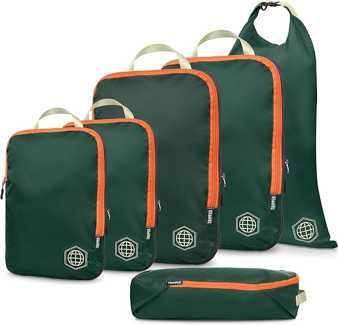 Compression Packing Cubes Set for Carryon Suitcases- Lightweight, Durable Clothes Organizer
