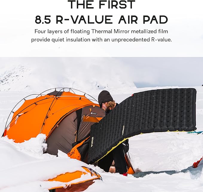 Nemo Equipment Tensor Extreme Conditions Sleeping Pad - Regular Wide (72"x25") - Black/Birch Bud/Citron