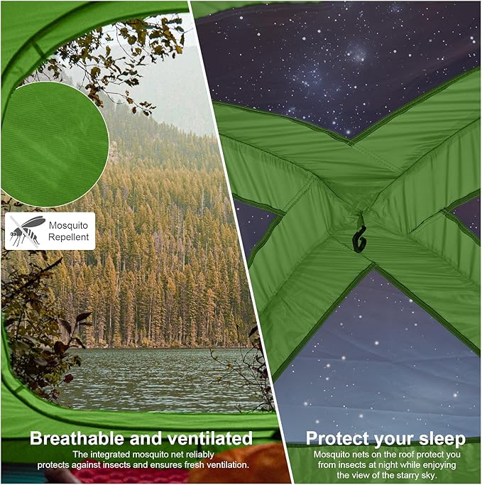 Inflatable Tents for Camping,2/4 Person Easy Setup Blow Up Tents for 4 Seasons Waterproof InflatableTent for Camping, Air Glamping Tents for Camping Adult
