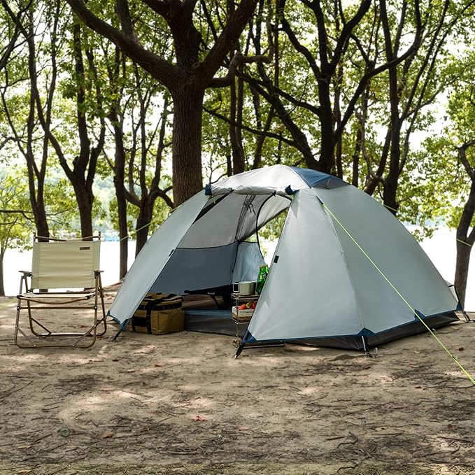 1–2 Person Backpacking Tent, Lightweight Waterproof Camping Tent with Rainfly, Easy Setup Portable Hiking Tent for Outdoor Camping