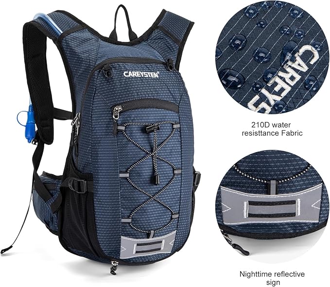 Hydration Backpack Cycling Backpack Women Running Backpack Water Backpack for Hiking Biking Backpack for Men Equipped with 2L Water Bag