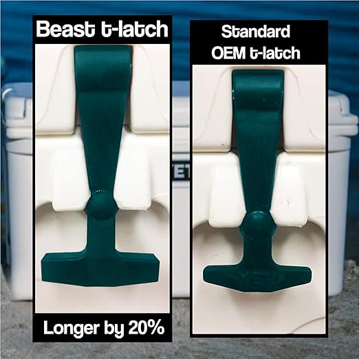 Beast Cooler Accessories Replacement Lid Latches - Pack of 2 Universal Latches Compatible with Yeti and RTIC Hard Coolers - Longer Length and Ergonomic Design