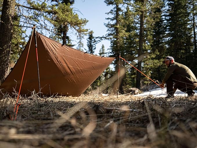 VIAM Outdoors | Baldy Ultralight Waterproof Tarp | 1.1oz Silpoly | Tan…