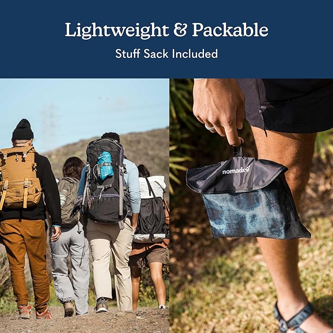 Nomadix Ultralight Towel - Quick Dry & Super Lightweight - Perfect As A Pack Towel to Save On Space - Made with Recycled Materials - Barton Dark Blue - 30x54