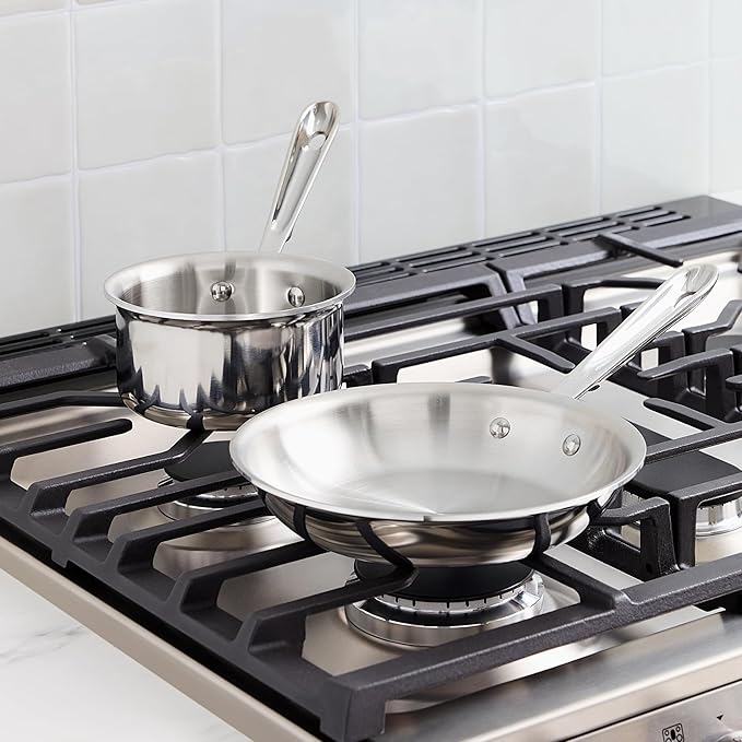 All-Clad - 4108201S All-Clad Kitchen Helper Fry Sauce pan, 8 inch and 1 quart, Steel