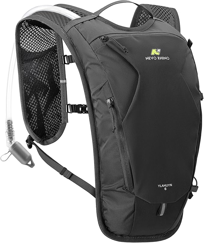 N NEVO RHINO Hydration Backpack,8L Water Backpack with 50 oz /1.5L Water Bladder Bike Hydration Pack for Men Women,Lightweight Hiking Backpack Hydro Water Daypack for Cycling Hiking