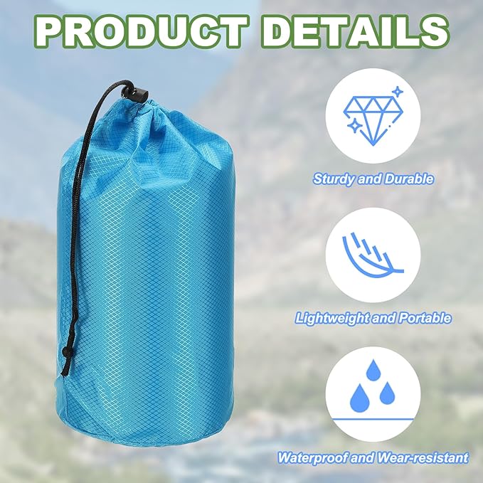 PATIKIL Stuff Sack, Waterproof Outdoor Storage Sack Portable Drawstring Dust Flap Bags Lightweight Sleeping Bag for Camping Hiking Backpacking