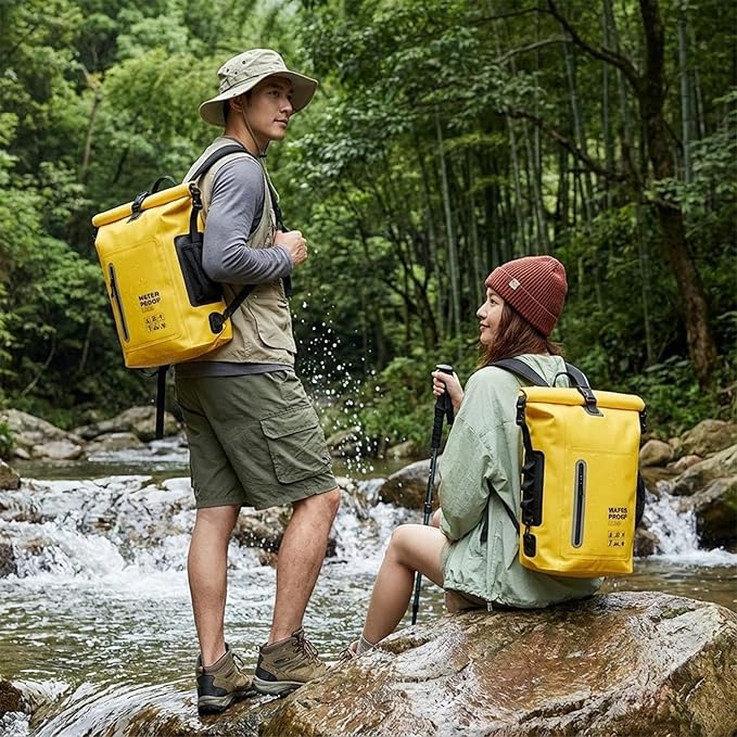 Dry Bag Waterproof 25L-Floating&Lightweight Bags for Women Waterproof Backpack for Kayaking, Boating, Fishing,Paddle boarding, Camping, Hiking,Roll-Top Seal&Adjustable Shoulder Straps