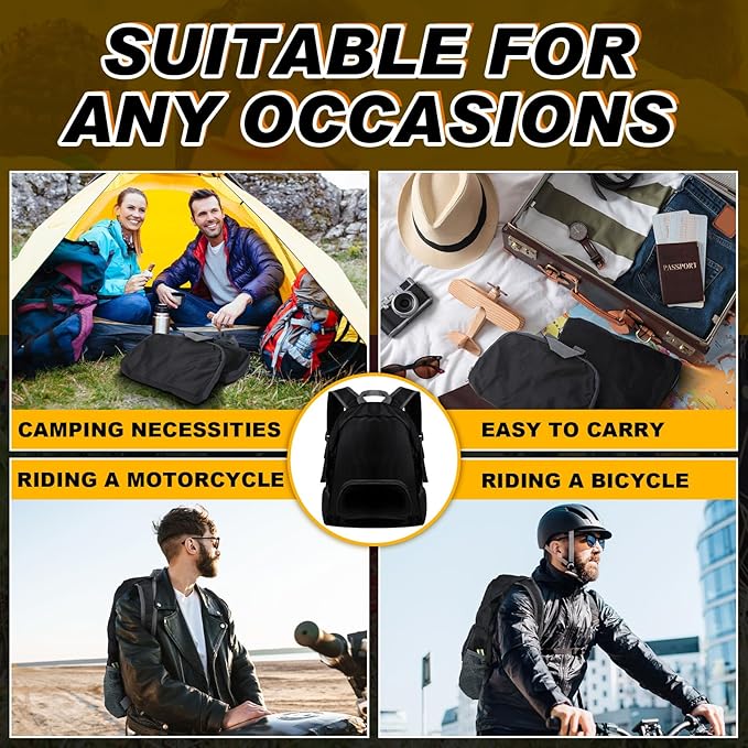 Dunzy 50 Pcs 20l Foldable Backpacks Bulk Lightweight Basic Back Pack Wholesale for Homeless Donation Corporate Events Travel Camping