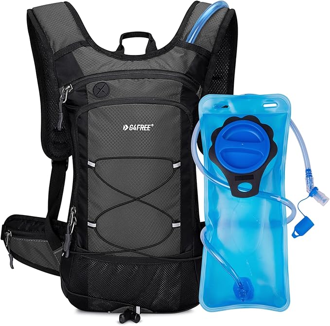 G4Free Insulated Hydration Backpack Pack with 2L BPA Free Bladder for Outdoor Running Hiking Cycling Camping