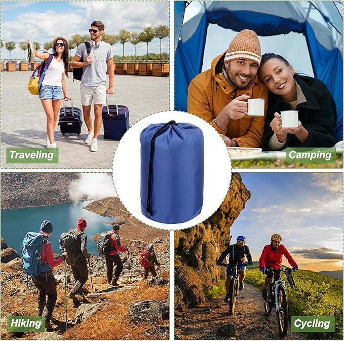 PATIKIL Stuff Sack, Waterproof Outdoor Storage Sack Portable Drawstring Dust Flap Bags Lightweight Sleeping Bag for Camping Hiking Travel