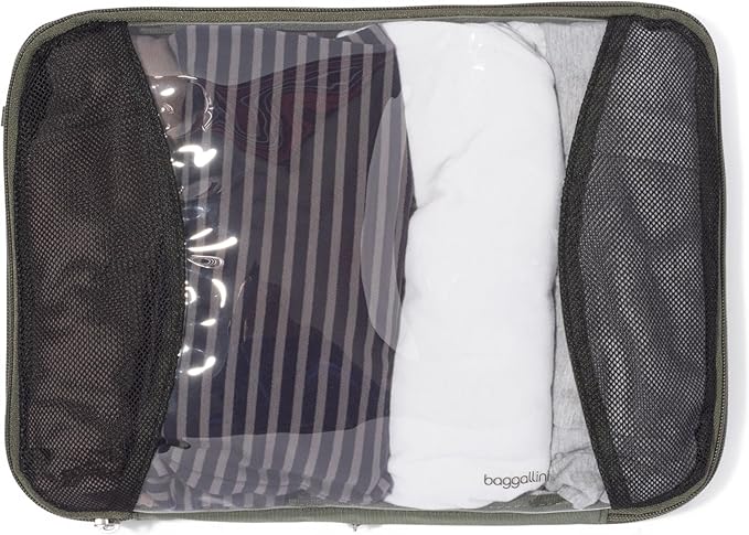 Baggallini Compression Cube 3-piece set - Lightweight Compression Packing Cubes for Travel