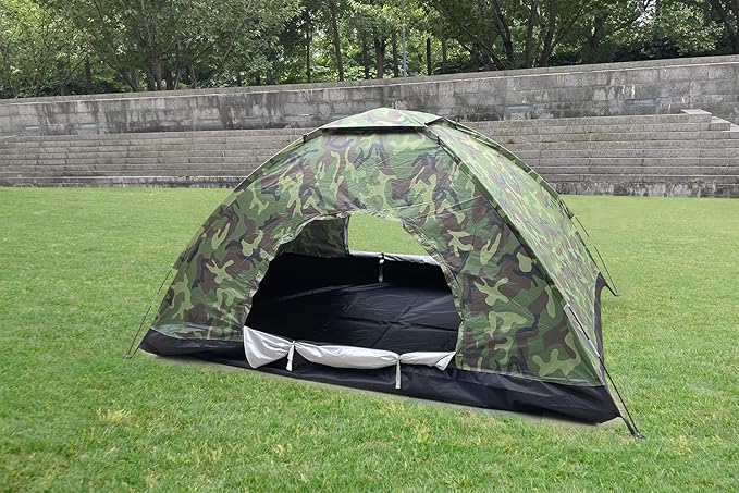 Sutekus Camping Tent Lightweight Backpacking Tent Camouflage Outdoor Equipment for Camping Hiking Biking Trip Upgraded Large Space